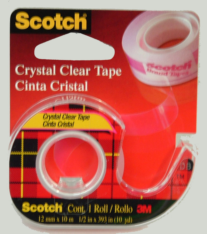 SCOTCH CRYSTAL CLEAR TAPE 12MM X 10M WITH DISPE